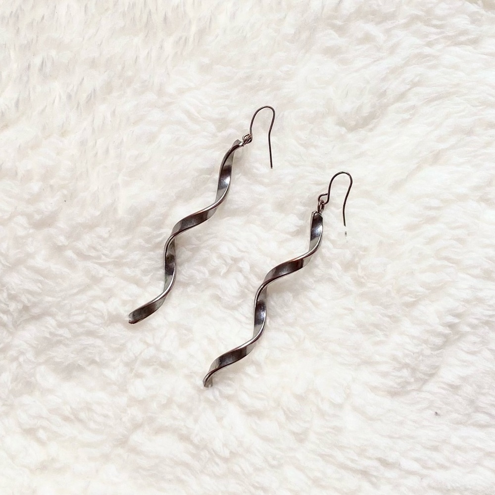 Silver Ringlet Earrings-Unique
